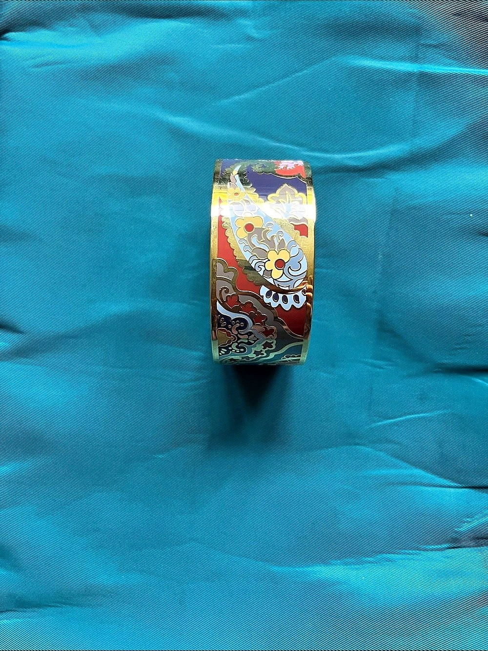 Johnny Was Gold Multicolor Cuff Bracelet Like New